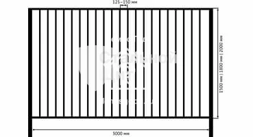 Секционный сварной забор тип 1